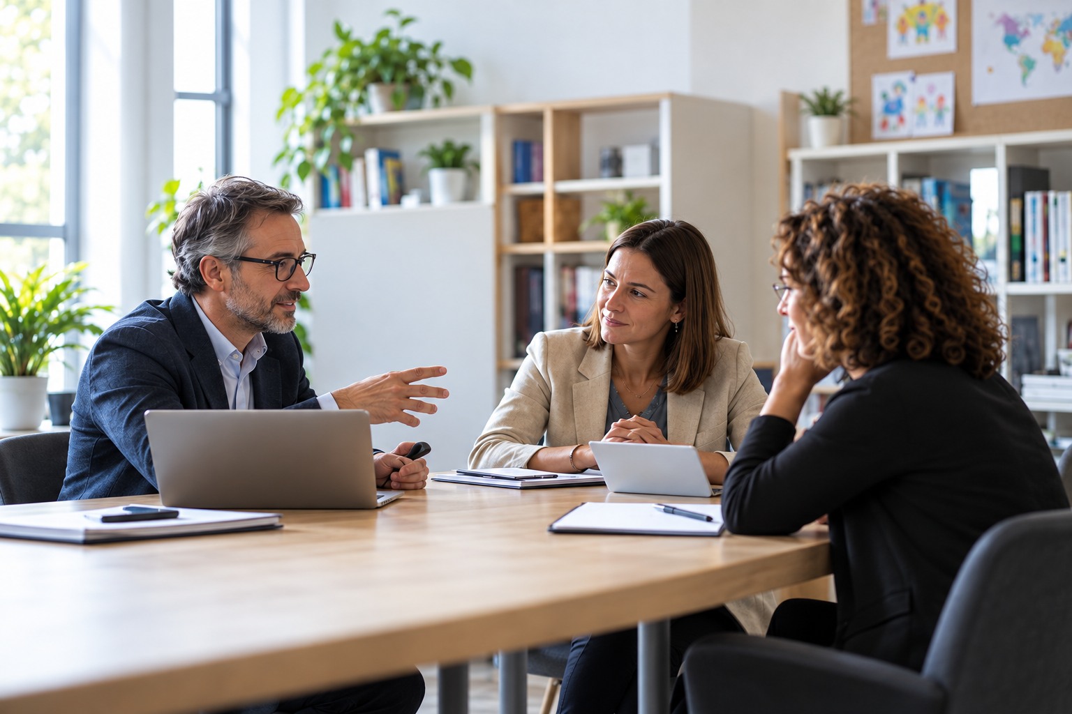 Confronto di lavoro in un ambiente scolastico