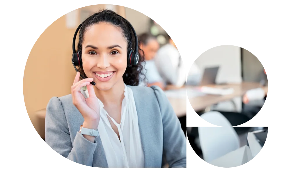 Fotografia di una operatrice del servizio clienti